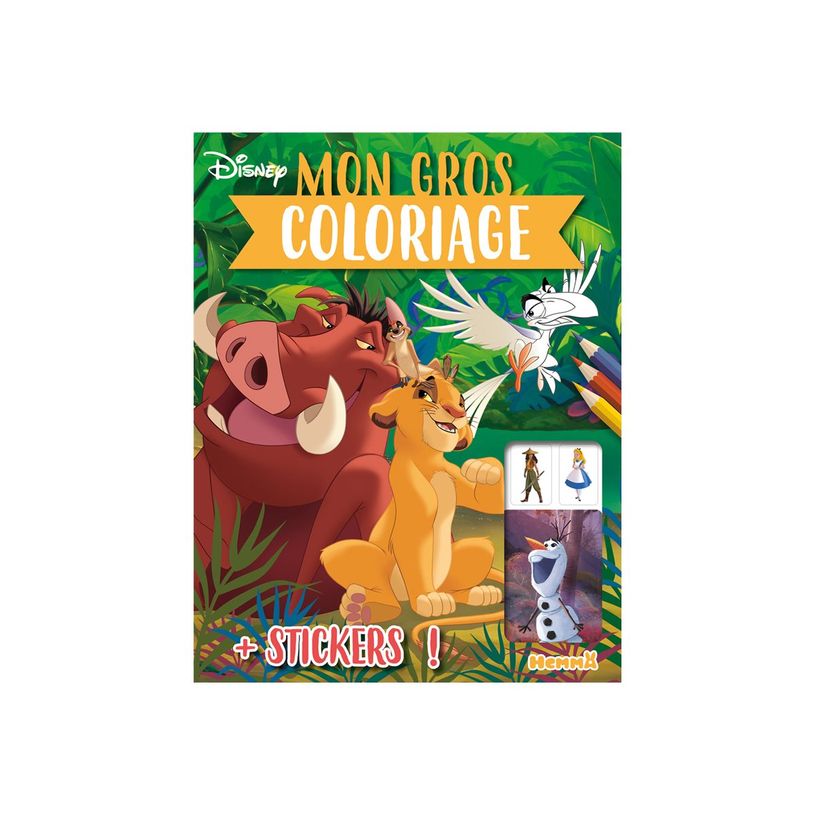 9782508057328-DISNEY - MON GROS COLORIAGE + STICKERS ! (SIMBA, PUMBAA ET ZAZU)-P_405182461_2-1