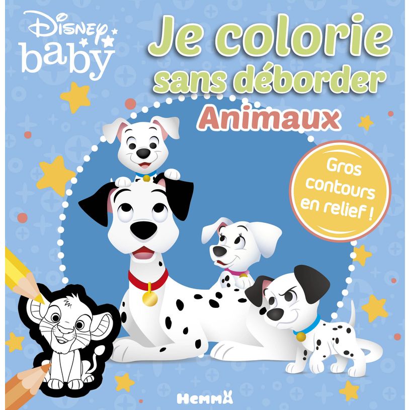 9782508055201-DISNEY BABY - JE COLORIE SANS DEBORDER - ANIMAUX -GROS CONTOURS EN RELIEF !-P_405182473_1-0