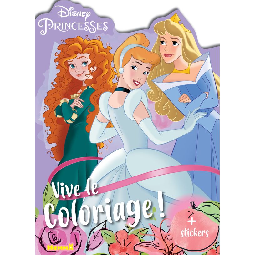 9782508054501-DISNEY PRINCESSES - VIVE LE COLORIAGE ! (MERIDA, CENDRILLON, AURORE)-P_405182476_1-0