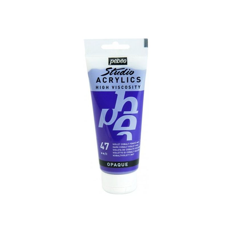 3167868310478-Pebeo Studio Acrylics - Peinture acrylique - dark cobalt violet imitation - 100 ml-P_405182929_1-0