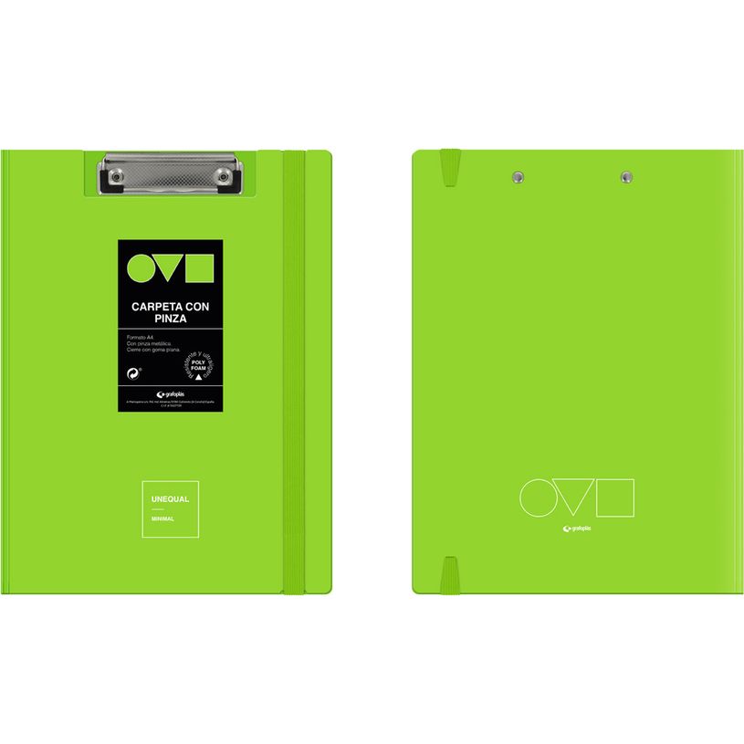 8413623158706-Grafoplas Unequal Minimal - Porte blocs avec fermeture - pour A4 (210 x 297 mm) - vert cla-P_405182988_1-0