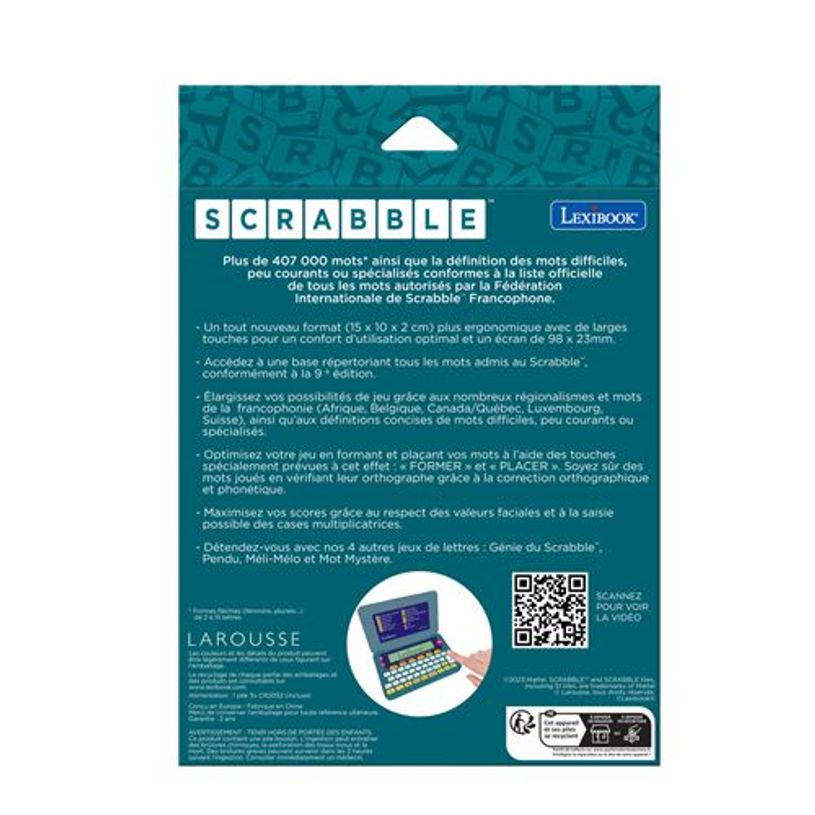 3380743100739-Lexibook Scrabble - ODS 9 Edition - Jeu électronique portable - nouvelle édition--1