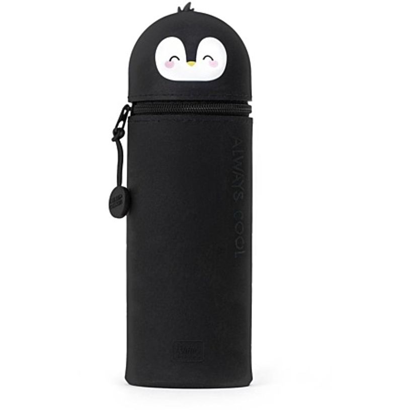 8052694010041-Legami Kawaï - Trousse 1 compartiment - silicone - Pinguin--0