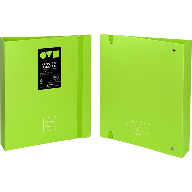 8413623106332-Grafoplas Unequal Minimal - Classeur à anneaux - pour A4 (210 x 297 mm) - vert clair-P_405183092_1-0