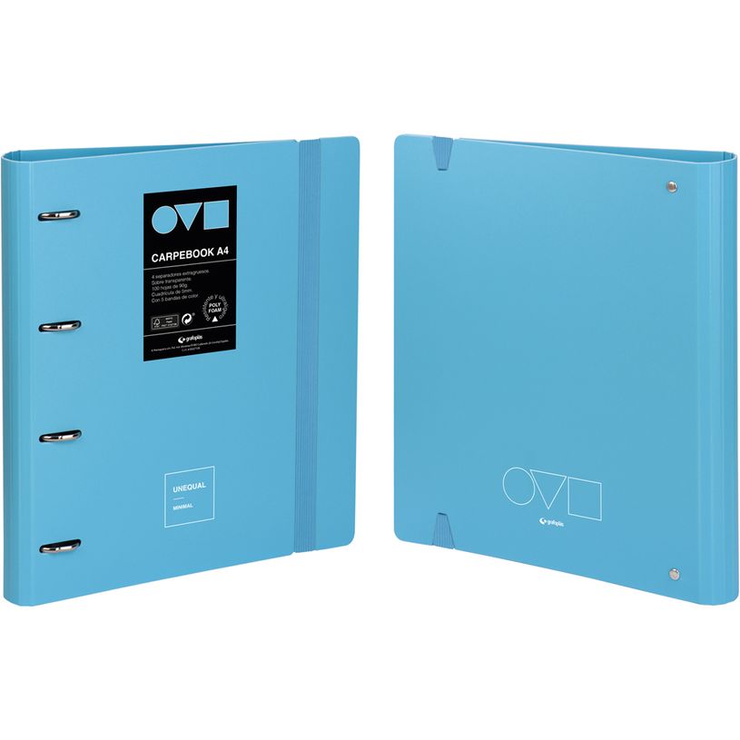 8413623106127-CARPEBOOK A4 CON RECAMBIO 4 ANILLAS 35MM UNNEQUAL MINIMAL AZUL PASTEL-P_405183244_1-0