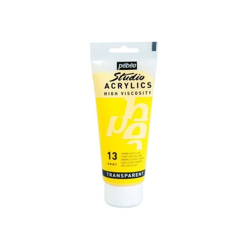3167868310133-Pebeo Studio Acrylics - Peinture acrylique - jaune azoïque clair - mat / satiné - 100 ml-P_405183330_1-0