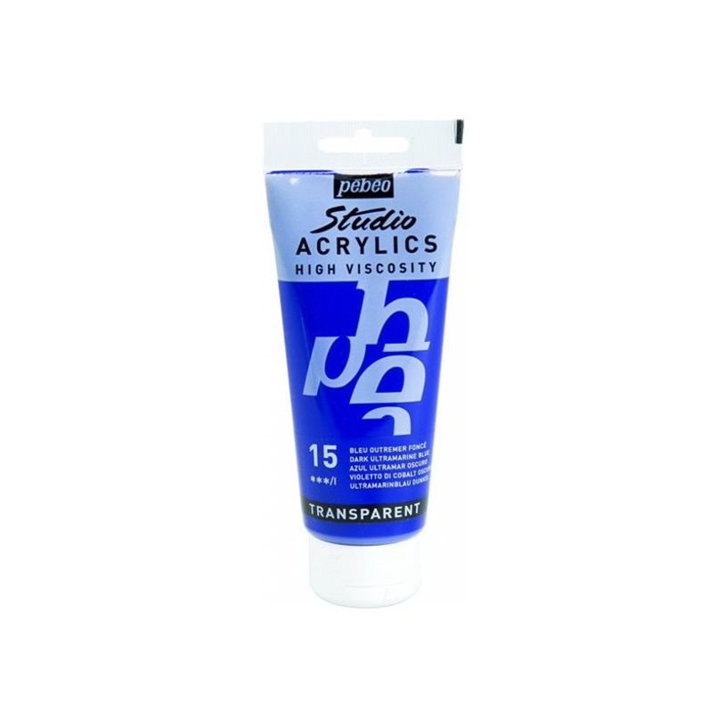 3167868310157-Pebeo Studio Acrylics - peinture - peinture acrylique - bleu outremer foncé - 100 ml-P_405183331_1-0