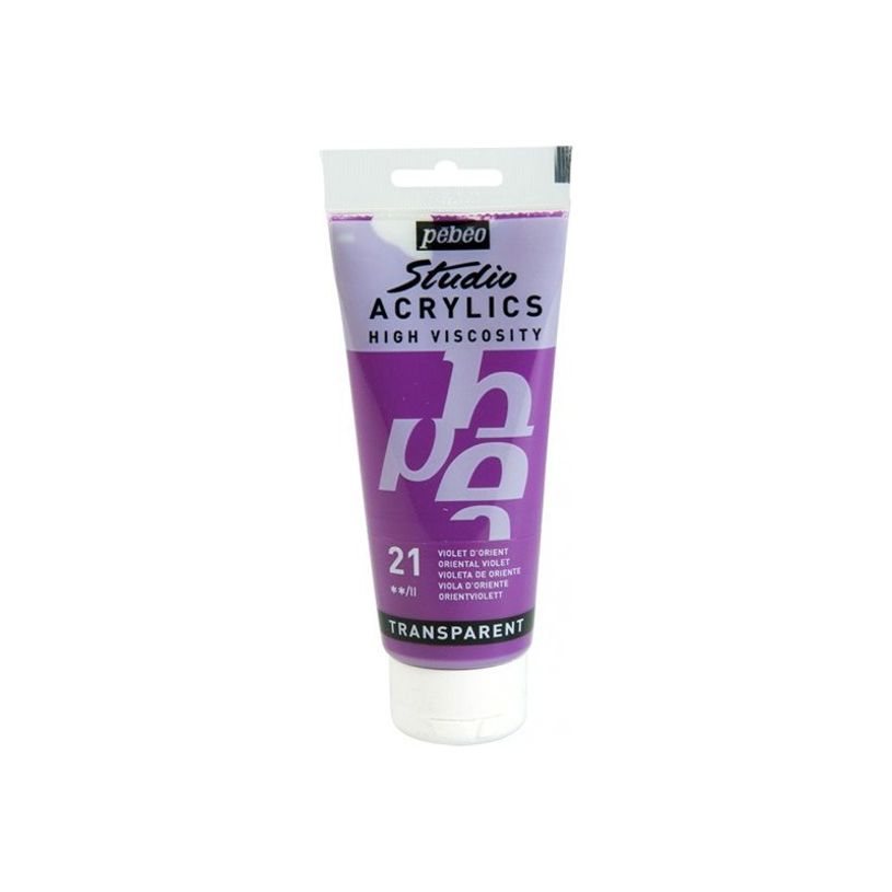 3167868310218-Pebeo Studio Acrylics - Peinture acrylique - violet oriental - mat / satiné - 100 ml-P_405183333_1-0