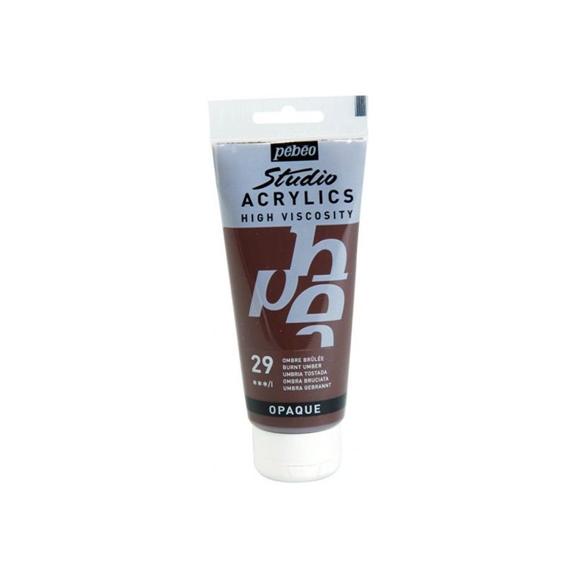3167868310294-Pebeo Studio Acrylics - Peinture acrylique - ombre brûlée - mat / satiné - 100 ml-P_405183337_1-0