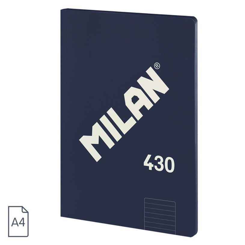 8411574106258-Milan 430 Since 1918 - Cahier de notes - A4 (210 x 297 mm) - 48 feuilles / 96 pages - papier blanc - lign-P_405183428_1-0