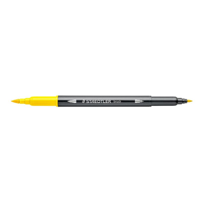 4007817108062-STAEDTLER 3001 - Stylo à pointe en fibre double pointe - jaune - 1-6 mm / 0.5-0.8 mm fin-P_405183627_1-0