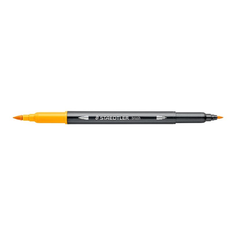 4007817107225-STAEDTLER 3001 - Stylo à pointe en fibre double pointe - jaune soleil - 1-6 mm / 0.5-0.8 -P_405183629_1-0
