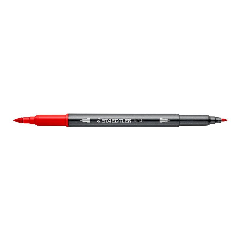 4007817107348-STAEDTLER 3001 - Stylo à pointe en fibre double pointe - rouge - 1-6 mm / 0.5-0.8 mm fin-P_405183631_1-0
