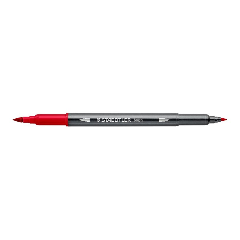 4007817108185-STAEDTLER 3001 - Stylo à pointe en fibre double pointe - rouge anglais - 1-6 mm / 0.5-0.8-P_405183634_1-0