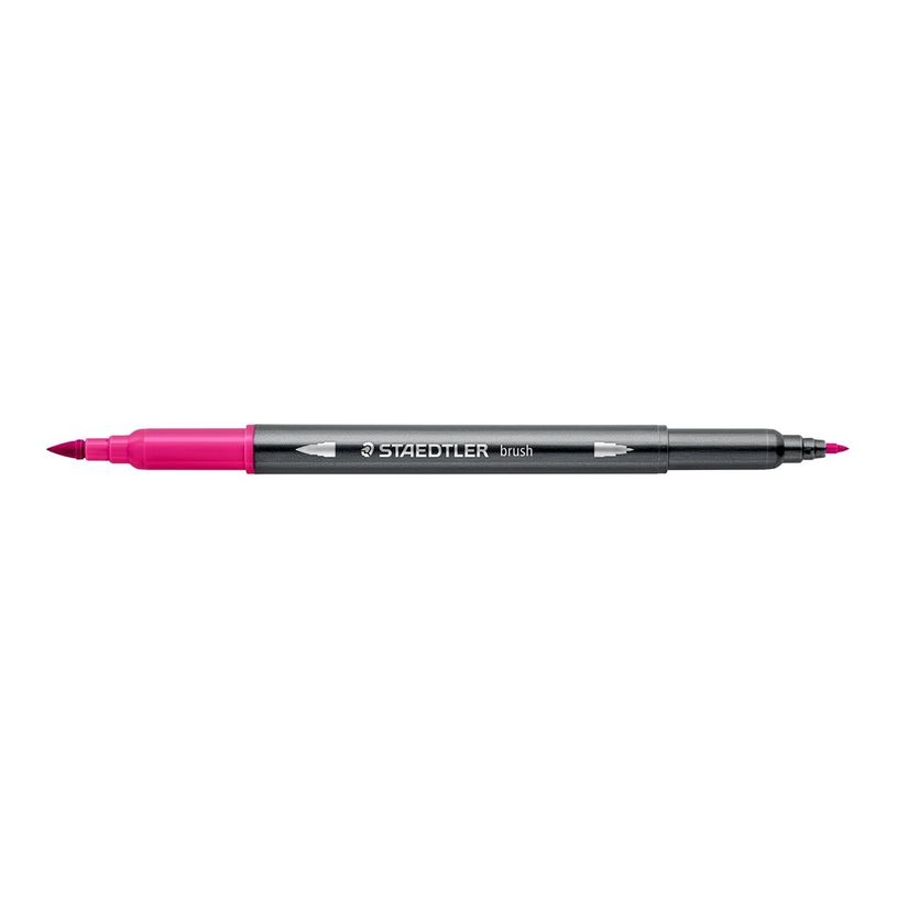 4007817108246-STAEDTLER 3001 - Stylo à pointe en fibre double pointe - Rose clair - 1-6 mm / 0.5-0.8 mm-P_405183636_1-0