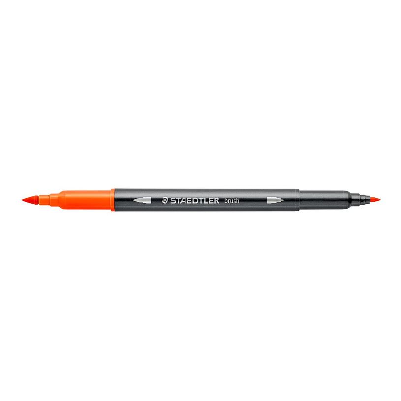 4007817107317-STAEDTLER 3001 - Stylo à pointe en fibre double pointe - orange - 1-6 mm / 0.5-0.8 mm fin-P_405183641_1-0