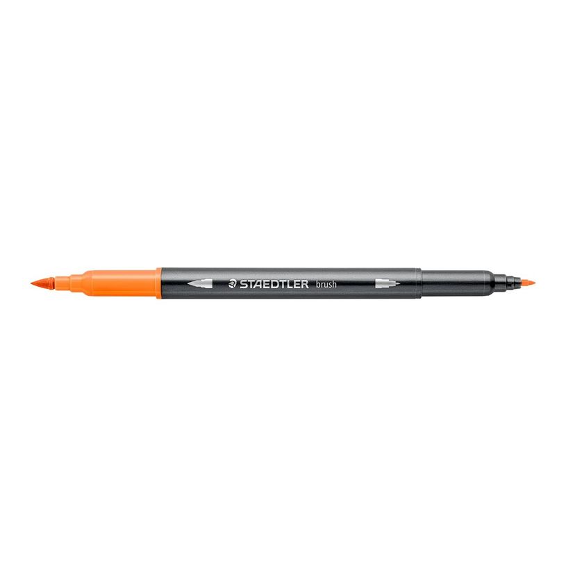 4007817108130-STAEDTLER 3001 - Stylo à pointe en fibre double pointe - orange clair - 1-6 mm / 0.5-0.8 -P_405183642_1-0