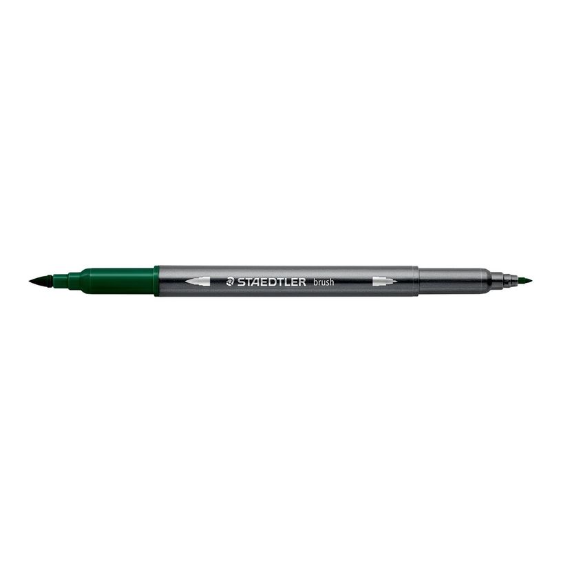 4007817108765-STAEDTLER 3001 - Stylo à pointe en fibre double pointe - terre verte - 1-6 mm / 0.5-0.8 m-P_405183646_1-0