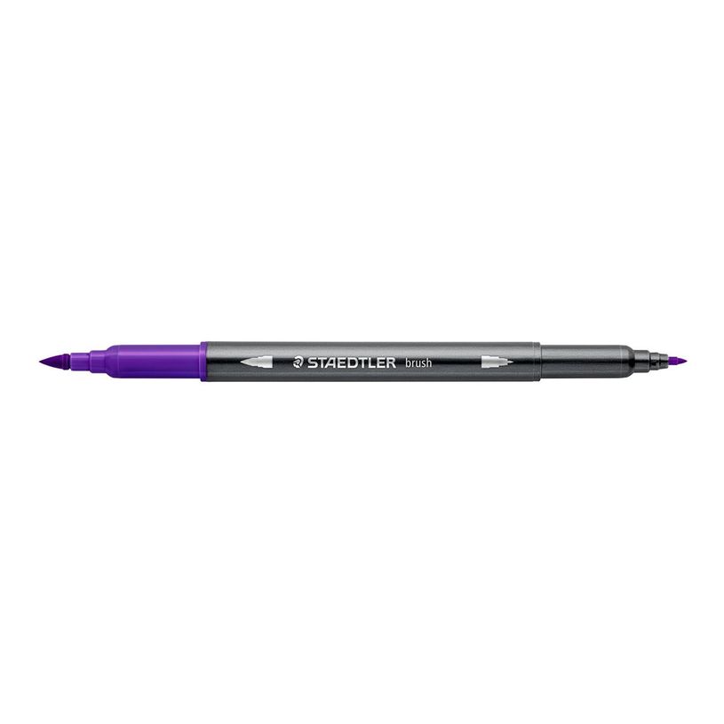4007817107553-STAEDTLER 3001 - Stylo à pointe en fibre double pointe - violet - 1-6 mm / 0.5-0.8 mm fin-P_405183650_1-0