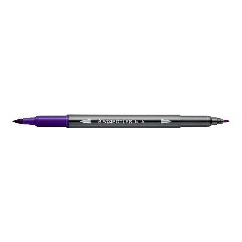 4007817108369-STAEDTLER 3001 - Stylo à pointe en fibre double pointe - bleu violet - 1-6 mm / 0.5-0.8 m-P_405183651_1-0