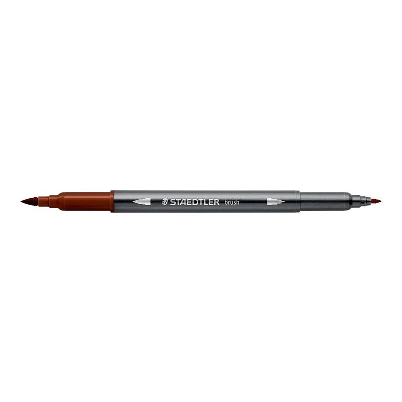 4007817108796-STAEDTLER 3001 - Stylo à pointe en fibre double pointe - brun - 1-6 mm / 0.5-0.8 mm fin-P_405183657_1-0