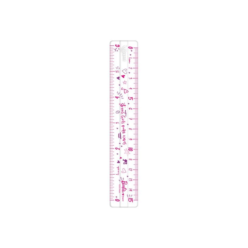 3154149818679-Maped Licence Barbie - Kit de traçage 4 pièces : 1 règle 15cm, 1 taille-crayons 1 trou, 1 gomm-P_405183950_4-4