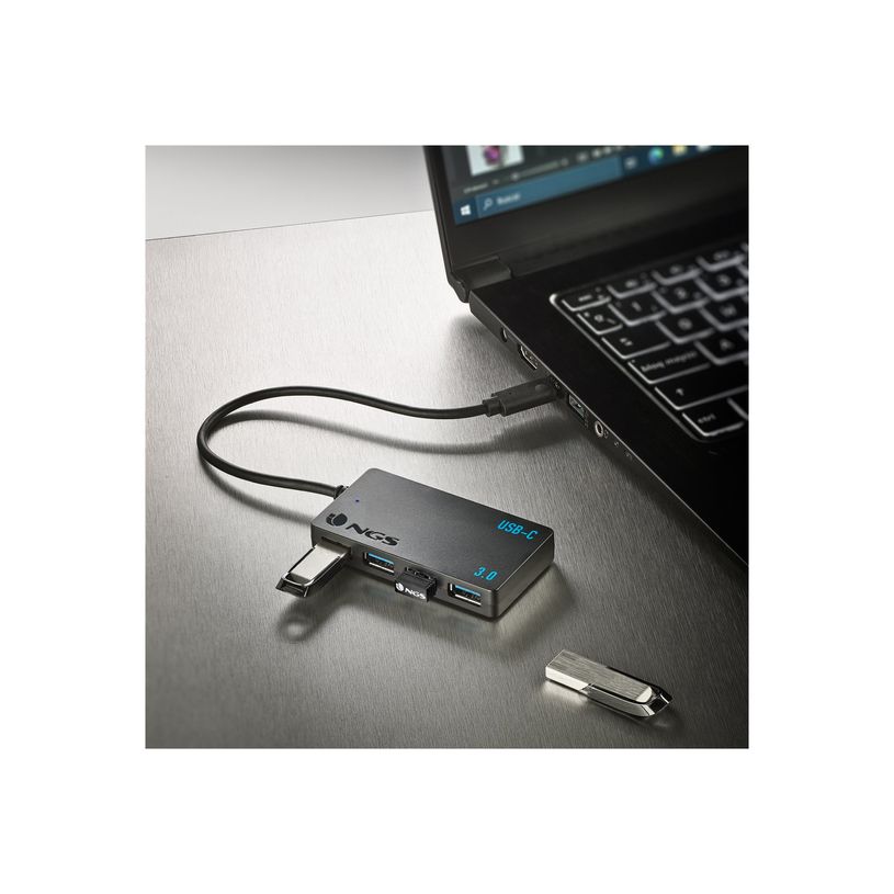 8435430622973-NGS Wonder IHUB4 - Concentrateur (hub) - USB-C, PC/MAC/tablet compatible - 4 x SuperSpeed -P_405183988_6-6