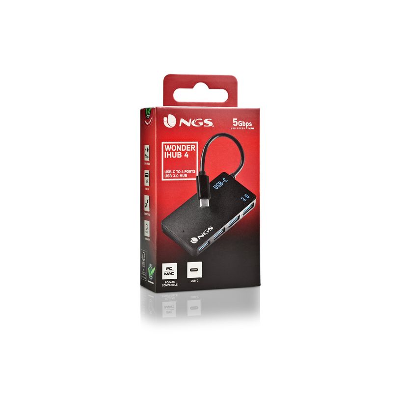 8435430622973-NGS Wonder IHUB4 - Concentrateur (hub) - USB-C, PC/MAC/tablet compatible - 4 x SuperSpeed -P_405183988_7-7