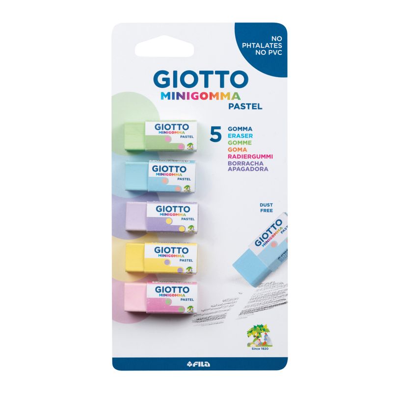 8000825026782-GIOTTO - Pack de 5 gommes - couleurs pastels assorties-P_405183997_1-0