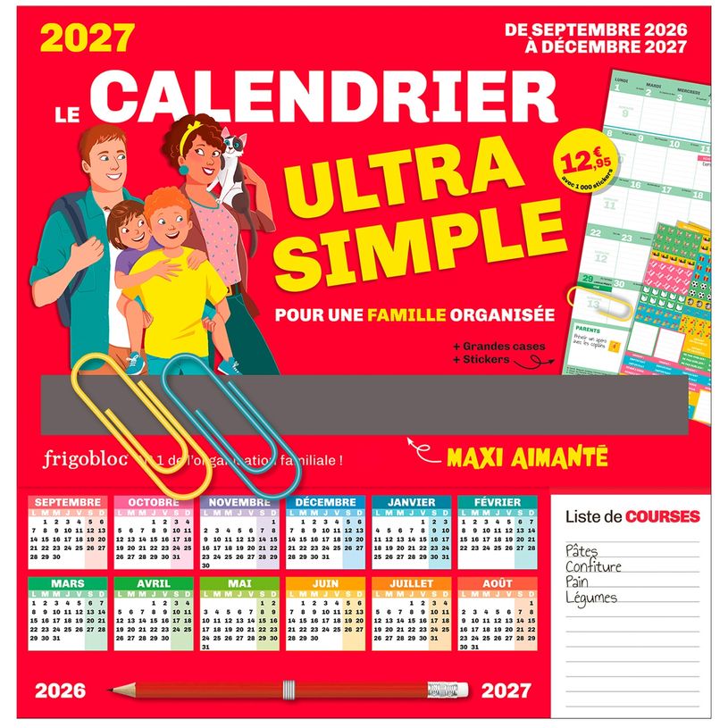 9782809692358-Frigobloc Le calendrier Ultra Simple pour une famille organisée ! --0