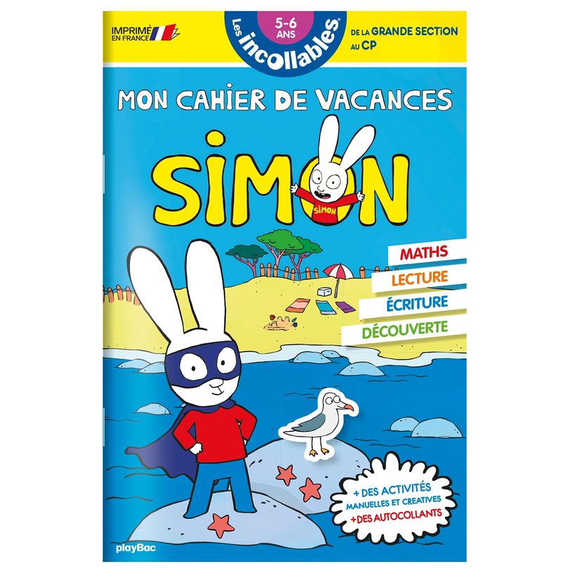 9782809679649-Cahier de vacances 2026 Simon - Les incollables - Grande Section au CP - 5/6 ans--0