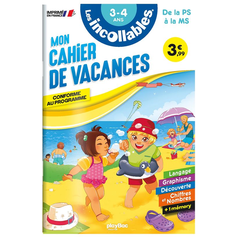 9782809683844-Cahier de vacances 2026 - Les incollables - Petite Section à Moyenne Section - 3/4 ans--0