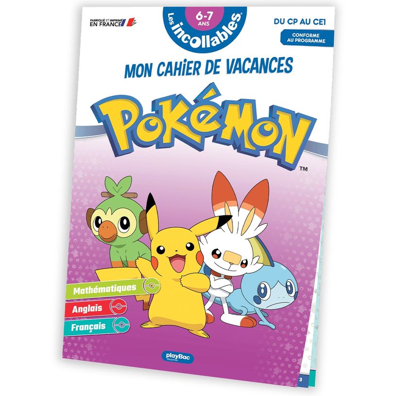 9782809675054-Cahier de vacances 2026 Pokémon - Les incollables - CP au CE1 - 6/7 ans--0