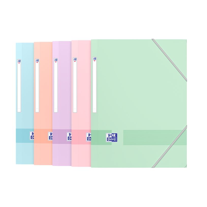 3045050469206-Oxford Color Life Pastel - Chemise à élastique 3 rabats - A4 - Carte rigide 300g/m² pelliculé - Disponible en diff--0