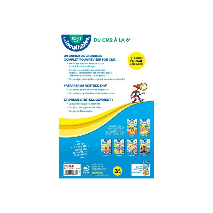9782809683813-Cahier de vacances 2025 - Les Incollables - CM2 - 6e - livre d'exercices-P_405184122_1-0