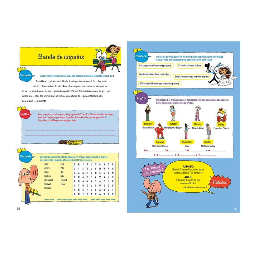 9782809688252-Cahier de vacances 2025 Ariol - Les Incollables - CE2 - CM1 - livre d'exercices-P_405184134_5-4