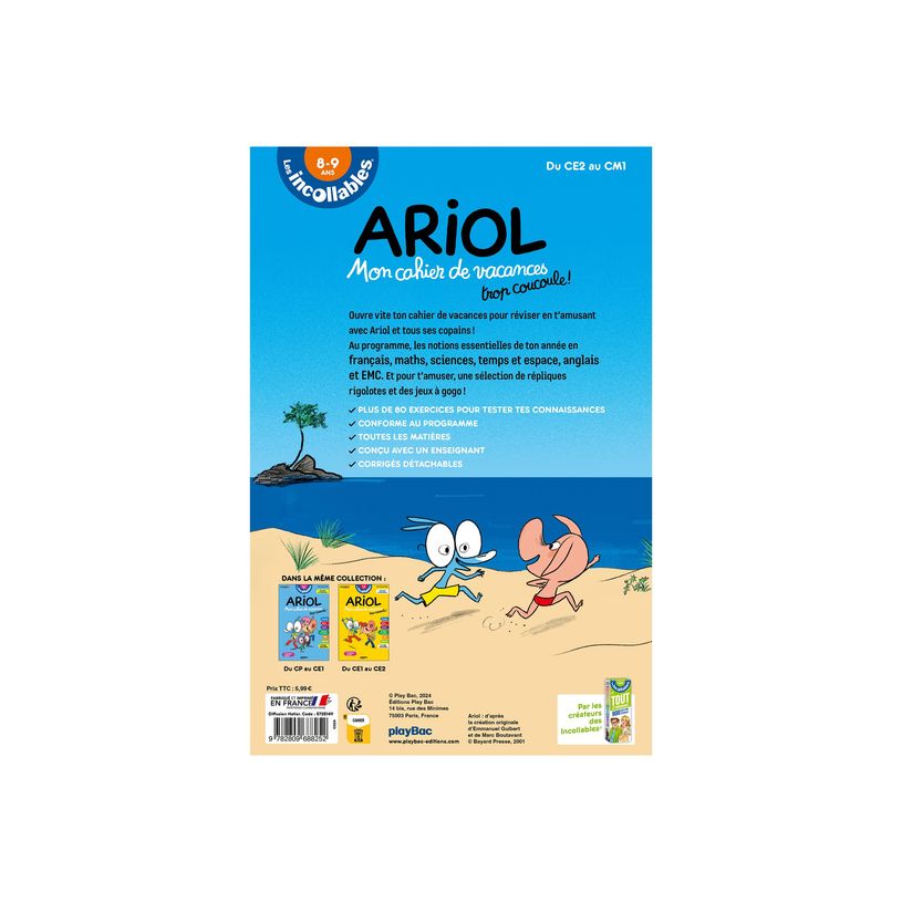 9782809688252-Cahier de vacances 2025 Ariol - Les Incollables - CE2 - CM1 - livre d'exercices-P_405184134_9-8