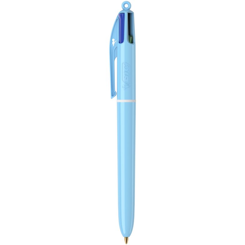 3086123739703-BIC 4 COULEURS - Stylo à bille 4 couleurs - 1 mm - pastel bleu-P_405184161_2-1
