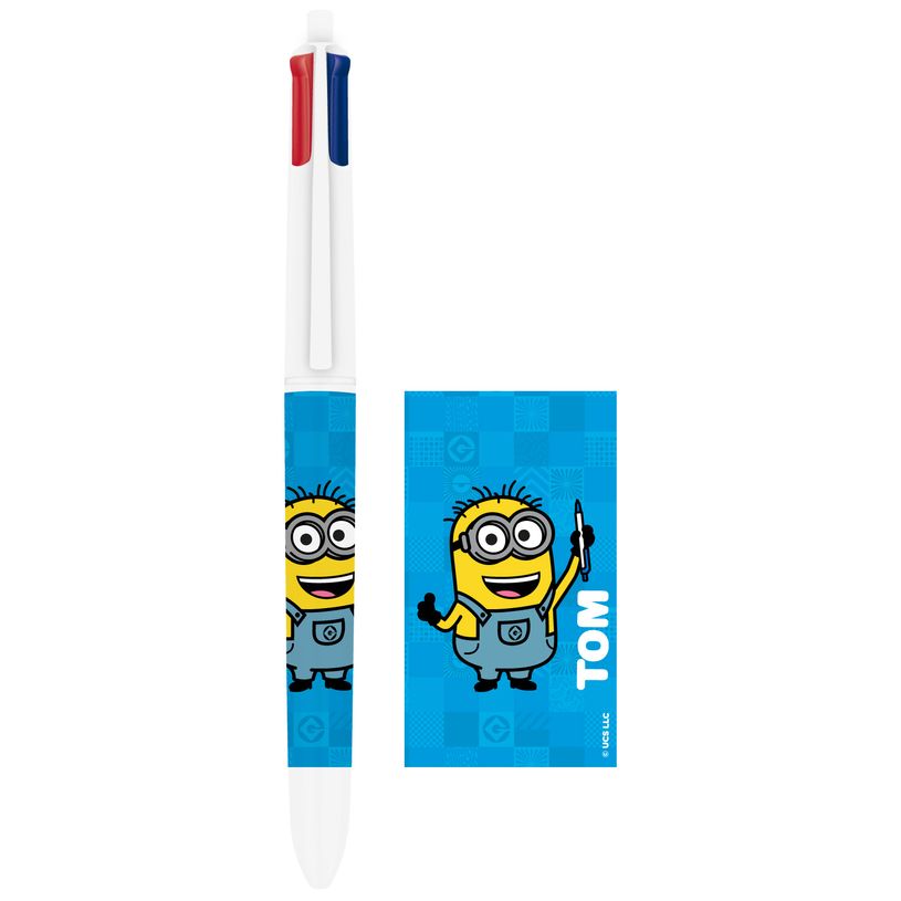 3086123744820-BIC 4 Couleurs - Stylo à bille 4 couleurs Minions 1 - 1 mm - pointe moyenne Bic-P_405184163_1-0