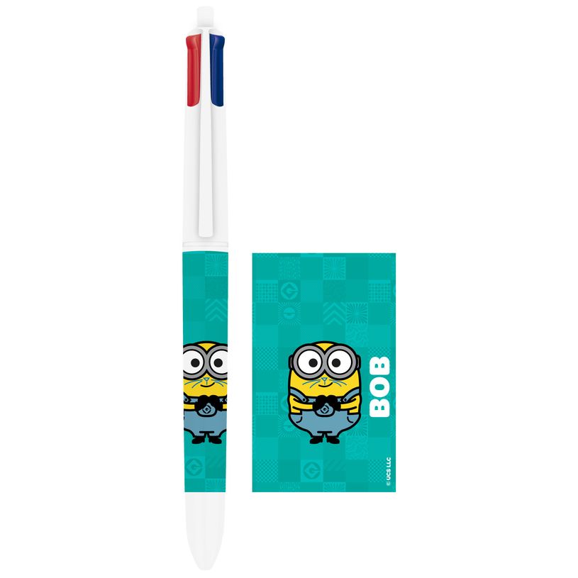 3086123744837-BIC 4 Couleurs - Stylo à bille 4 couleurs Minions 2 - 1 mm - pointe moyenne Bic-P_405184164_1-0