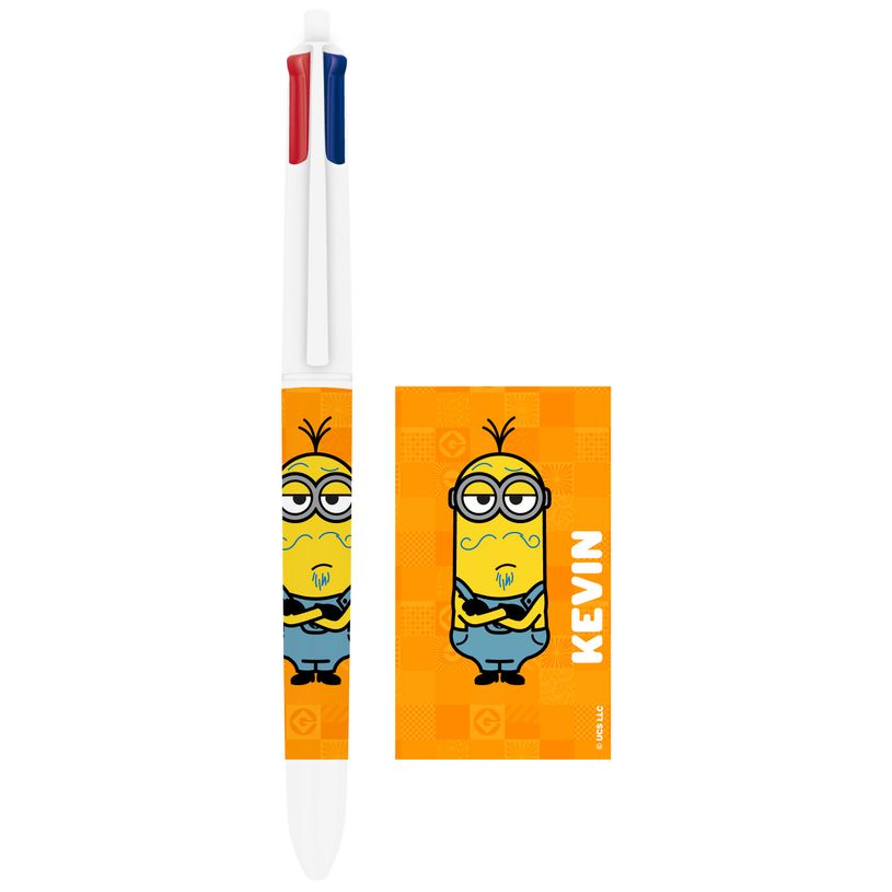 3086123744844-BIC 4 Couleurs - Stylo à bille 4 couleurs Minions 3 - 1 mm - pointe moyenne Bic-P_405184165_1-0