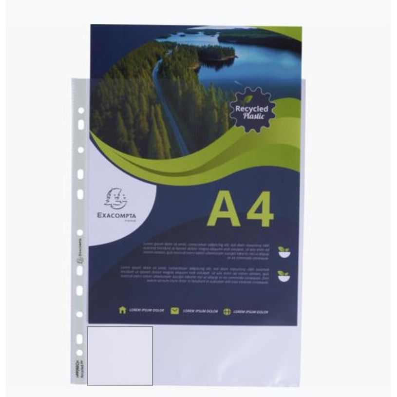 3130630053200-Exacompta Forever Opak - pochette perforée - pour A4 - crystal translucide (pack de 100)-P_405184172_1-0