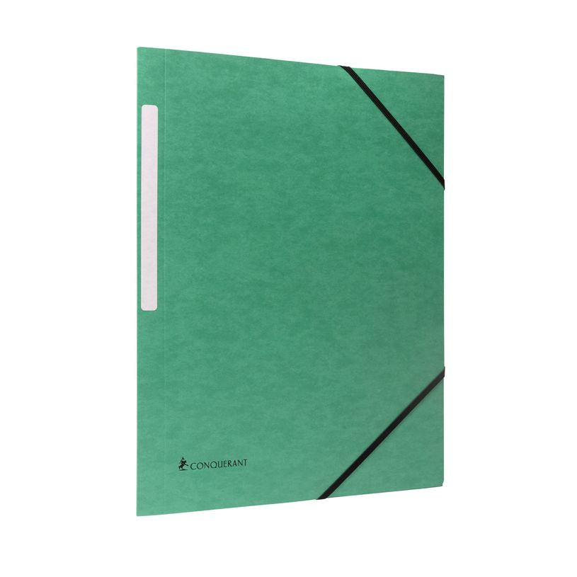 3045050465246-Conquérant - Chemise à élastique 3 rabats - A4 - Carte recyclée 350gr - Vert-P_405184199_1-0