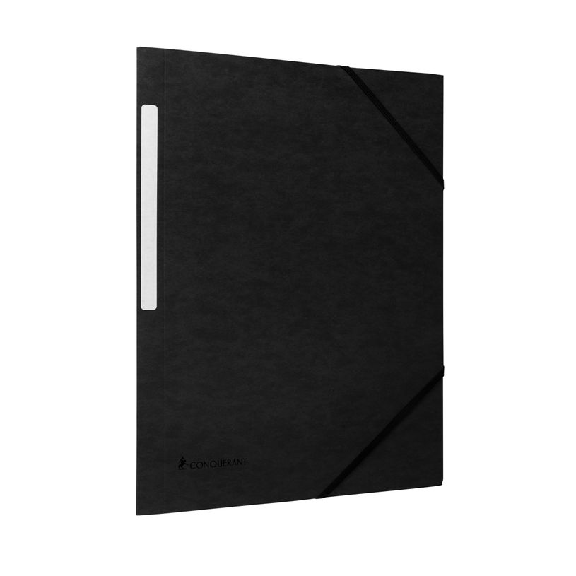 3045050465307-Conquérant - Chemise à élastique 3 rabats - A4 - Carte recyclée 350gr - Noir-P_405184201_1-0