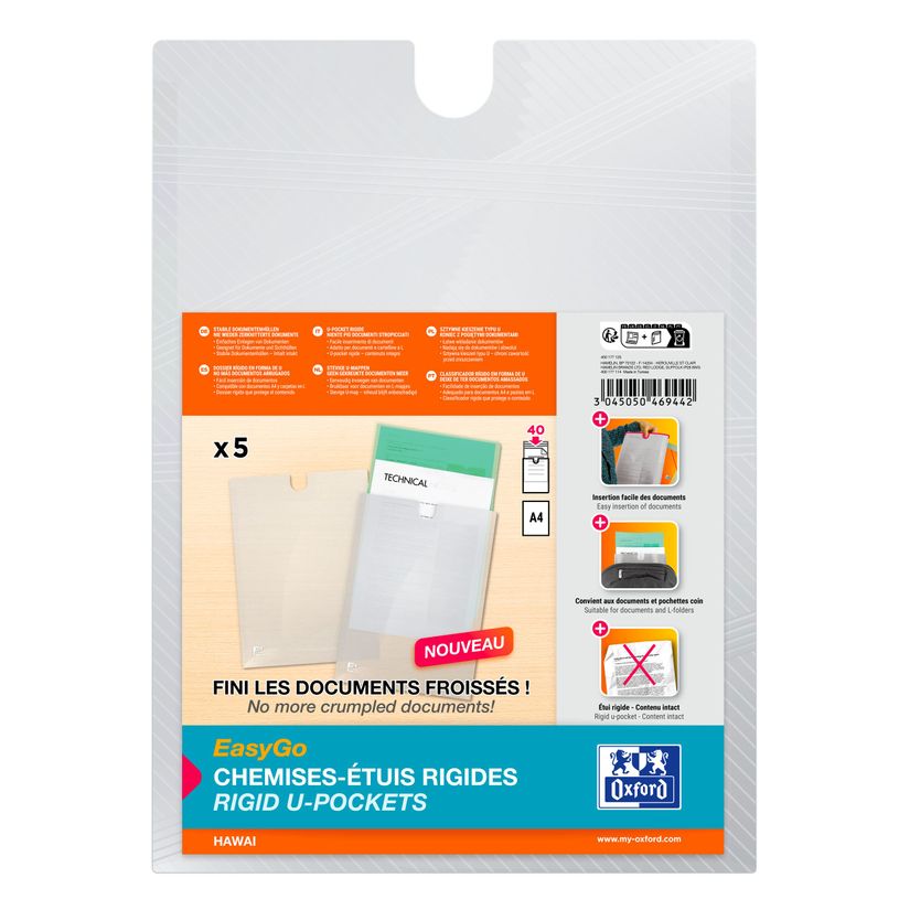 3045050469442-Oxford Hawai - 5 chemises étui Easy Go - A4 - Polyprolylène - Capacité de 40 feuilles --P_405184206_1-0