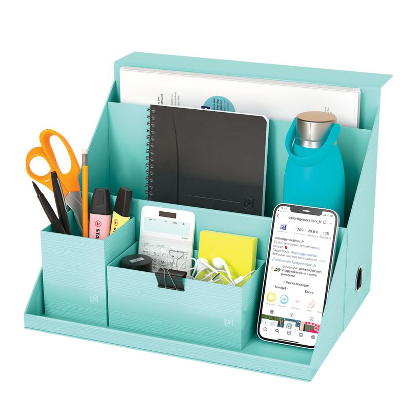 3045050470769-Oxford Harmonia - Boite All in box - Dos 120 mm - Carte rigide rembordée et pelliculée - Disponible en 3 coloris : bleu paste-P_405184214_6-5