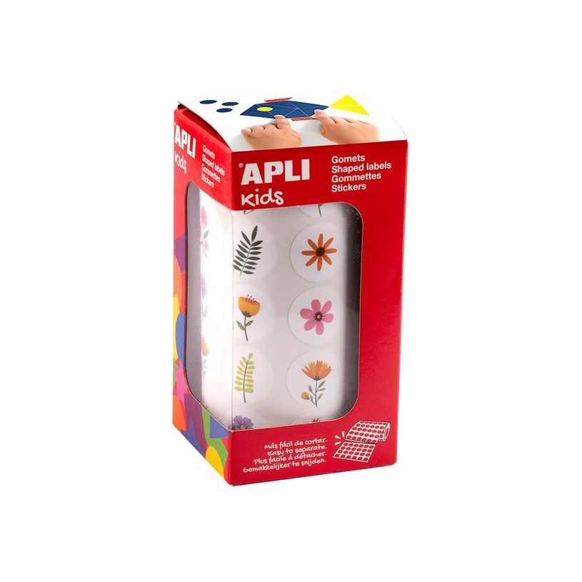 8410782197171-APLI kids - Adhésif décoratif - 900 pièces - rond - fleurs - 20 x 18 mm - 30 feuilles --P_405184288_1-0