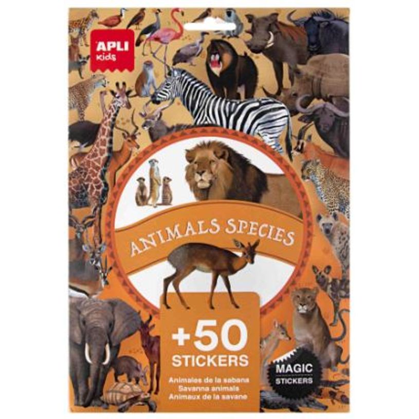 8410782194279-APLI kids - Adhésif décoratif - les animaux de la savane - 5 feuilles - non permanent (p-P_405184292_2-0