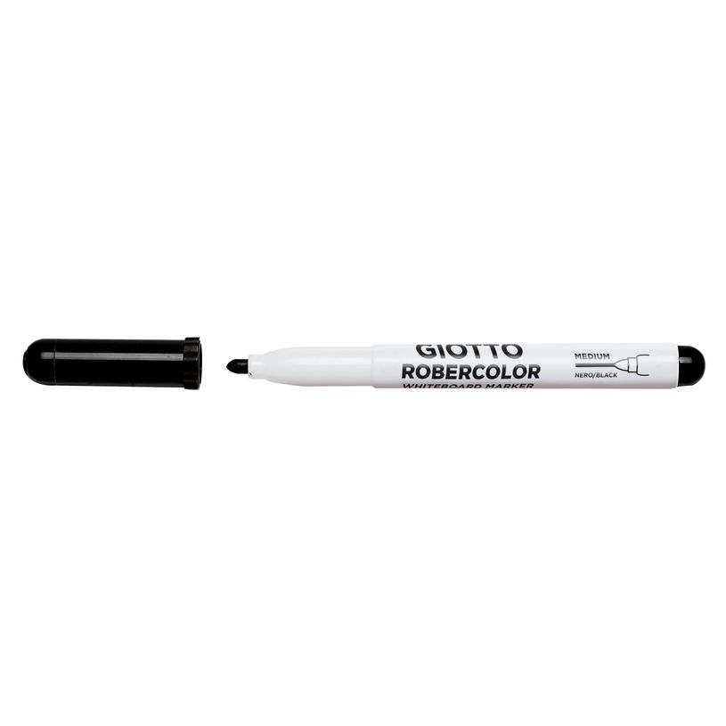 8000825413469-GIOTTO ROBERCOLOR - 12  Feutres tableau blanc - pointe ogive medium 4mm noir -P_405184304_1-0