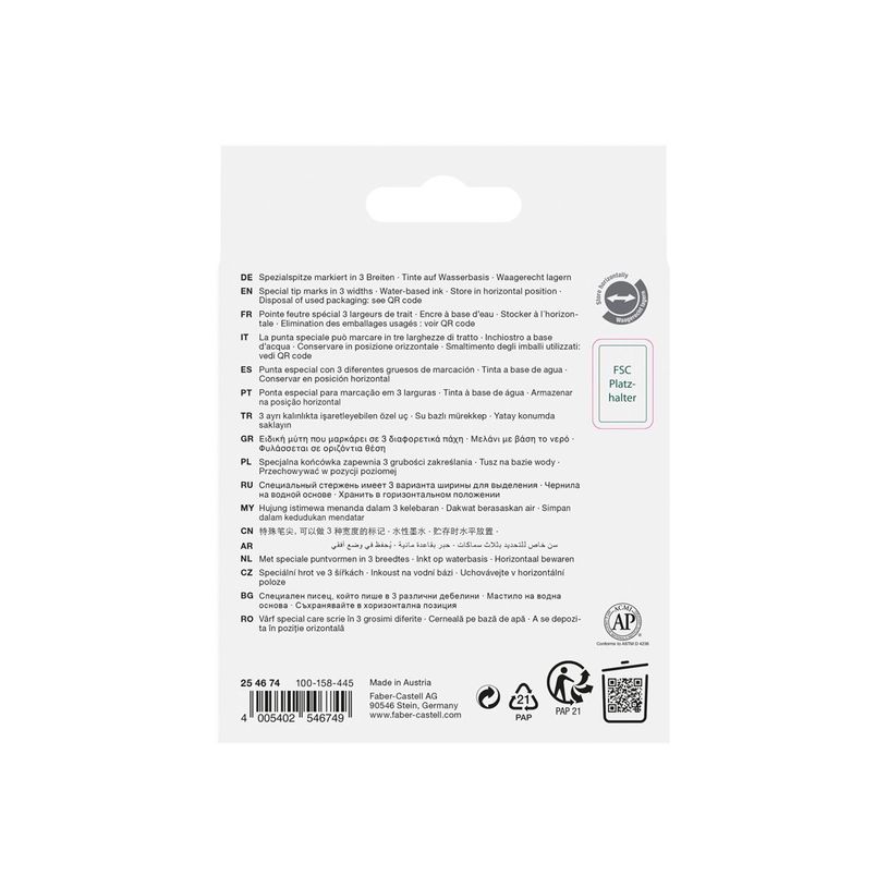 4005402546749-Faber-Castell Textliner 46 - Pack de 4 surligneurs métalliques - rose perle, argent brilla-P_405184316_3-2
